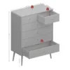 SOFTLINE 2 + 4 Chest in Grey - Image 2