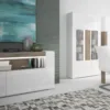 TORONTO 3 Doors Sideboard with Open Shelving with Lighting - Image 6