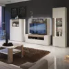 TORONTO Tall Narrow Glazed Display Cabinet with Internal Shelves and Lighting - Image 5