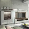 TORONTO Low Glazed 2 Doors Display Cabinet with Internal Shelves and Lighting - Image 6