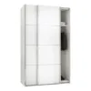VERONA Sliding Wardrobe 120cm in White with White Doors and 2 Shelves - Image 7