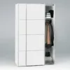 VERONA Sliding Wardrobe 120cm in White with White Doors and 2 Shelves - Image 6