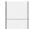 VERONA Sliding Wardrobe 120cm in White with White Doors and 2 Shelves - Image 5