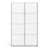 VERONA Sliding Wardrobe 120cm in White with White Doors and 2 Shelves - Image 15