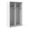 VERONA Sliding Wardrobe 120cm in White with White Doors and 2 Shelves - Image 11
