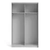 VERONA Sliding Wardrobe 120cm in White with White Doors and 2 Shelves - Image 10