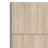 VERONA Sliding Wardrobe 120cm in White with Oak Doors and 2 Shelves - Image 5
