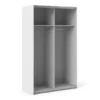 VERONA Sliding Wardrobe 120cm in White with Oak Doors and 2 Shelves - Image 9