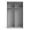VERONA Sliding Wardrobe 120cm in White with Oak Doors and 2 Shelves - Image 8