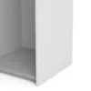VERONA Sliding Wardrobe 120cm in White with White Doors and 5 Shelves - Image 3
