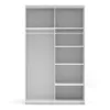VERONA Sliding Wardrobe 120cm in White and Oak Doors and 5 Shelves - Image 7