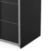VERONA Sliding Wardrobe 120cm in Matt Black with Matt Black Doors and 2 Shelves - Image 5