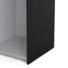 VERONA Sliding Wardrobe 120cm in Matt Black with Matt Black Doors and 2 Shelves - Image 4