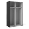 VERONA Sliding Wardrobe 120cm in Matt Black with Matt Black Doors and 2 Shelves - Image 12