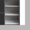 VERONA Sliding Wardrobe 120cm in Matt Black with Matt Black Doors and 5 Shelves - Image 4