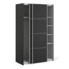 VERONA Sliding Wardrobe 120cm in Matt Black with Matt Black Doors and 5 Shelves - Image 13