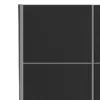 VERONA Sliding Wardrobe 120cm in Matt Black with Matt Black Doors and 5 Shelves - Image 8