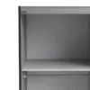 VERONA Sliding Wardrobe 120cm in Matt Black with Oak Doors and 2 Shelves - Image 5