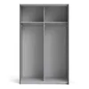 VERONA Sliding Wardrobe 120cm in Matt Black with Oak Doors and 2 Shelves - Image 12