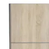 VERONA Sliding Wardrobe 120cm in Matt Black with Oak Doors and 5 Shelves - Image 9