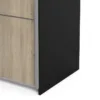 VERONA Sliding Wardrobe 120cm in Matt Black with Oak Doors and 5 Shelves - Image 7