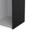 VERONA Sliding Wardrobe 120cm in Matt Black with Oak Doors and 5 Shelves - Image 6