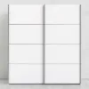 VERONA Sliding Wardrobe 180cm in White with White Doors and 2 Shelves - Image 8