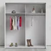 VERONA Sliding Wardrobe 180cm in White with White Doors and 2 Shelves - Image 6