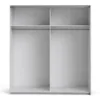 VERONA Sliding Wardrobe 180cm in White with Oak Doors and 2 Shelves - Image 2
