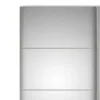 VERONA Sliding Wardrobe 180cm in White with 1 Mirror Doors and 2 Shelves - Image 6