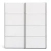 VERONA Sliding Wardrobe 180cm in White with White Doors and 5 Shelves - Image 12