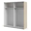 VERONA Sliding Wardrobe 180cm in Oak with Oak Doors and 2 Shelves - Image 2