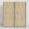 VERONA Sliding Wardrobe 180cm in Oak with Oak Doors and 2 Shelves - Image 10