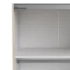 VERONA Sliding Wardrobe 180cm in Oak with White and Mirror Doors, 2 Shelves - Image 4