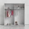 VERONA Sliding Wardrobes 180cm in Oak with White and Oak Doors, 2 Shelves - Image 7