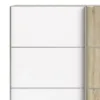 VERONA Sliding Wardrobes 180cm in Oak with White and Oak Doors, 2 Shelves - Image 6