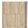 VERONA Sliding Wardrobe 180cm in Oak with Oak and |Mirror Doors, 2 Shelves - Image 7