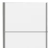 VERONA Sliding Wardrobe 180cm in Oak with White Doors and 5 Shelves - Image 6