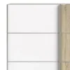 VERONA Sliding Wardrobe 180cm in Oak with White and Oak Doors, 5 Shelves - Image 6