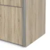 VERONA Sliding Wardrobe 180cm in Oak with White and Oak Doors, 5 Shelves - Image 5