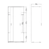 SPACE Wardrobe with 2 Sliding Doors in White - Image 3