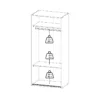 SPACE Wardrobe with 2 Sliding Doors in White - Image 2