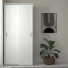SPACE Wardrobe with 2 Sliding Doors in White - Image 8