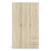 SPACE Wardrobe 3 Doors 3 Drawers in Oak 2000 - Image 16