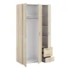 SPACE Wardrobe 3 Doors 3 Drawers in Oak 2000 - Image 14