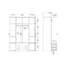 SPACE Wardrobe 4 Doors 3 Drawers in Oak 2000 - Image 3