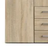 SPACE Wardrobe 4 Doors 3 Drawers in Oak 2000 - Image 7