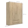 SPACE Wardrobe 4 Doors 3 Drawers in Oak 2000 - Image 6