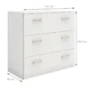 SPACE Chest of 3 Drawers in White - Image 5