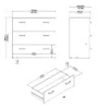 SPACE Chest of 3 Drawers in White - Image 4